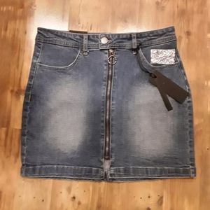 Ladies denim mini skirt